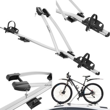 Aguri Acuda III Aluminium Bagażnik Uchwyt Rowerowy na Dach za Rame