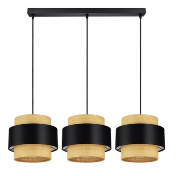LAMPA WISZĄCA SUFITOWA ŻYRANDOL ABAŻUR Rattan