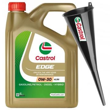 Castrol Edge Olej Silnikowy 0W-30 A5/B5 4L + Lejek Samochodowy