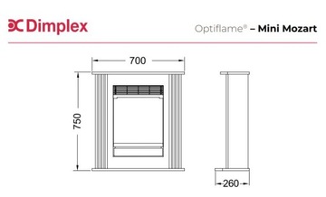 Электрокамин Dimplex Optiflame Mini MozartC