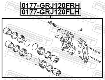 2X TŘMENY BRZDY FEBEST PŘEDNÍ L+P DO LEXUS TOYOTA 4 RUNNER IV GX I