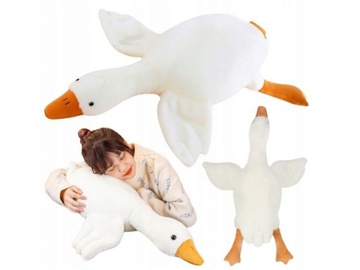 PODUSZKA MASKOTKA PLUSZAK GĘŚ KACZKA 70CM