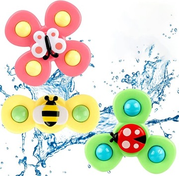 3 sztuki Fidget Spinner przyssawka Spinner zabawki