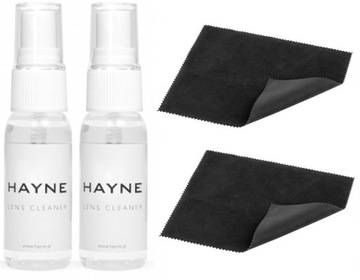 PŁYN DO OKULARÓW HAYNE LENS 2x30ML + ŚCIERECZKI