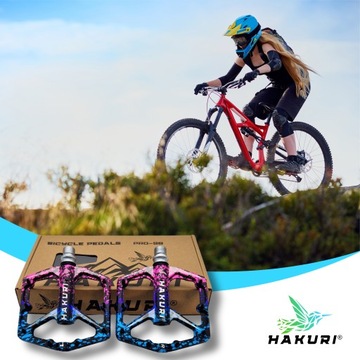 ПЛАТФОРМА АЛЮМИНИЕВЫЕ ВЕЛОСИПЕДНЫЕ ПЕДАЛИ 3 ПОДШИПНИКА МАШИНА/СВЕТ HAKURI