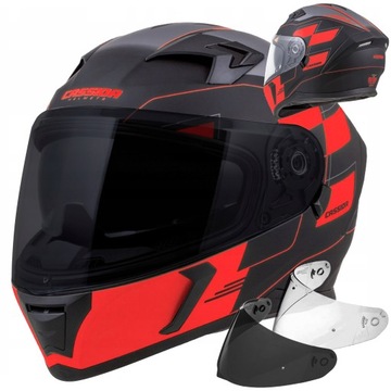 +CZARNA SZYBA KASK MOTOCYKLOWY CASSIDA 3.0 NEW XS