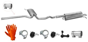 VW PASSAT B5 1.6 74kW (1996-9/2000) SEDAN + KOMBI TŁUMIK ŚRODKOWY KOŃCOWY