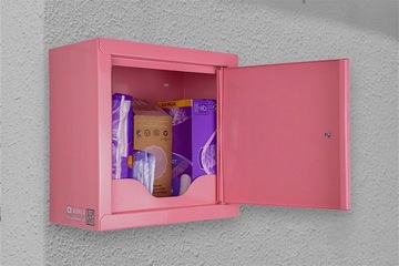 Розовый почтовый ящик для гигиенических материалов для школ