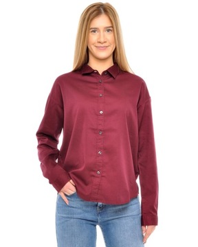 LEE koszula REGULAR burgundy PLAIN SHIRT L 40