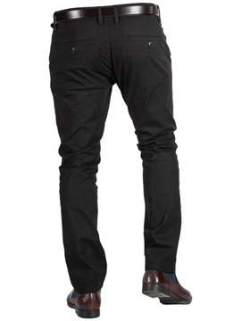 Spodnie czarne CHINOSY materiałowe ODYN r.32