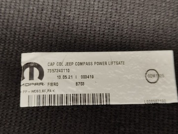 JEEP COMPASS II FACELIFT POLIČKA ZADNÍ KUFRU ORIGINÁLNÍ 2020-