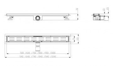Hydroland Простой линейный слив 60 см