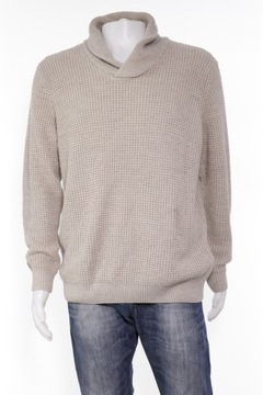 Peacocks sweter 12% wełna beż milutki R.XL
