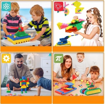 KLOCKI KONSTRUKCYJNE 3D DUŻY ZESTAW W KUFERKU 498 elem.