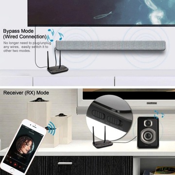 АДАПТЕР VIKEFON BT 5.0 AUX+2RCA Qualcomm aptX LL