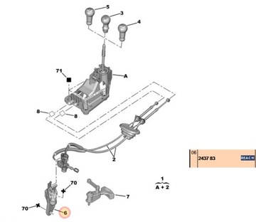 DRŽÁKY TÁHLO PÁKY ŘAZENÍ PEUGEOT 207 OE