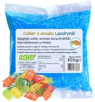 Cukier Do Waty Cukrowej Landrynka Niebieski 0,5kg 500g Saszetka Landrynkowy