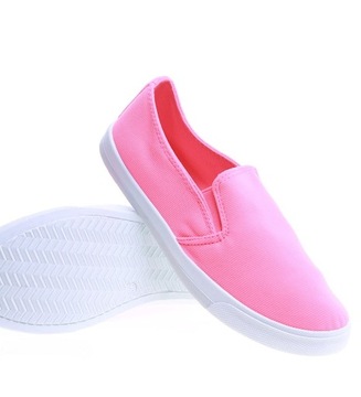 DAMSKIE TRAMPKI TENISÓWKI SLIP ON FUKSJA 13608 39