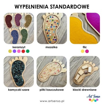 Ścieżka sensoryczna duża naturalna Montessori kwadrat integracja terapia