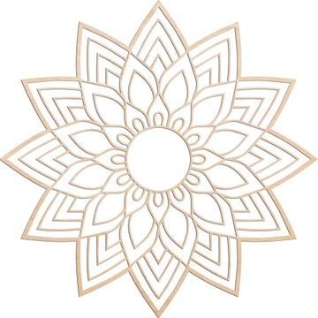 PIĘKNA KWIATOWA MANDALA DEKORACJA ŚCIENNA