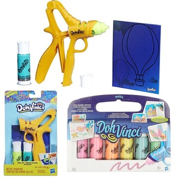 ZESTAW PLAY-DOH VINCI PISTOLET TUBKI 8SZ PASTELOWE