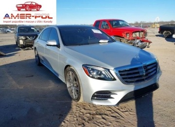 Mercedes Klasa S W222 2019 Mercedes-Benz Klasa S 2019r., 560, od ubezpieczalni 4.0 Benzyna 463KM
