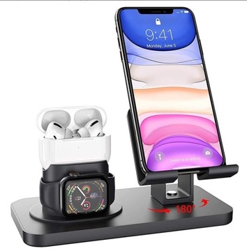 Podstawka stojak smartfon, smartwatch i słuchawki