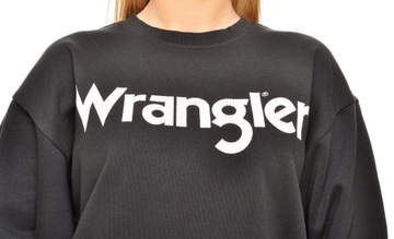 WRANGLER bluza faded black LOGO SWEAT _ M