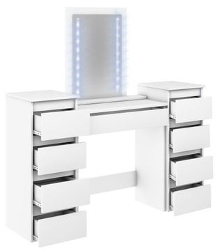 TOALETKA MODUŁOWA MEGAN LUSTRO LED SZAFKA SZUFLADY