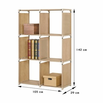 Книжный шкаф METRO Beige 105x29x142 см - практичность и стиль