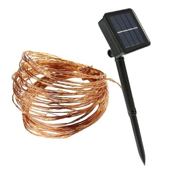 Lampy LED z drutu miedzianego Solar String Fa