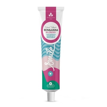 BEN&ANNA Pasta do zębów WILDBERRY z fluorem, w tubce, dzikie jagody, 75ml