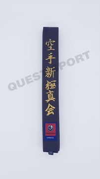 Pas shinkyokushin z haftem Brązowy 240 cm
