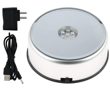 PODSTAWKA LED POD PRODUKT OKRĄGŁA USB KOLOROWE ŚWIATŁO KOMPAKTOWA
