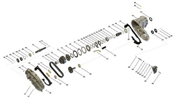 Zestaw uszczelniaczy reduktora PL72 ATC Porsche Cayenne