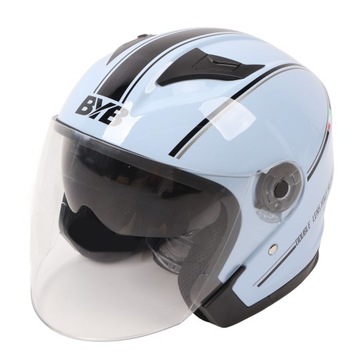 KASK MOTOCYKLOWY OTWARTY NIEBIESKI