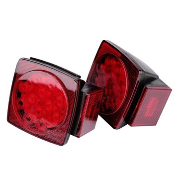 Jedna para LED kwadratowa czerwona przyczepa