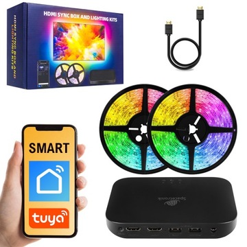 Inteligentne Oświetlenie Telewizora 3,8m LED TV HDMI Tuya Smart Spacetronik