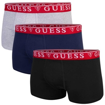 GUESS BOKSERKI MĘSKIE MAJTKI BRIAN HERO BOXER TRUNK 3 PARY r.XL