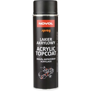 NOVOL Topcoat Lakier Akrylowy Czarny Mat Spray