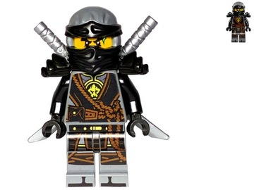 LEGO Ninjago - Cole (Hands of Time) + zbroja + dwa miecze ! 70623 njo280