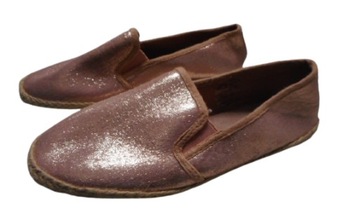 Buty espadryle różowe brokatowe 39