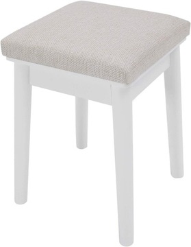 Туалетный столик с ящиками и зеркалом, белое дерево.