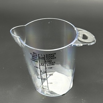 MIARKA NA PROSZEK POJEMNIK Z MIARKĄ 0,25L CUKIER MĄKA WODA KARMA