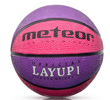 PILKA KOSZYKOWA ДЛЯ DZIECI METEOR LAYUP 1 R.1 ФИОЛЕТОВЫЙ