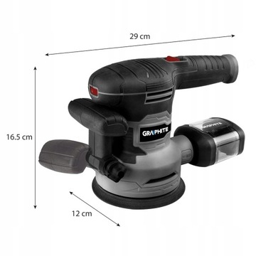 59G349 Эксцентриковая шлифовальная машина 450 Вт, диск 125/150 мм, чемодан