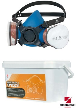 MASKA SECURA 3100 LAK FILTRY A1+P2 - ZESTAW LAKIERNICZY