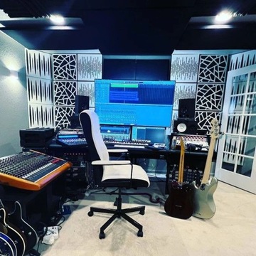 4x АКУСТИЧЕСКИЕ ПАНЕЛИ |50x50x5см| Панель «Волна» 4 шт + кронштейны Белый |