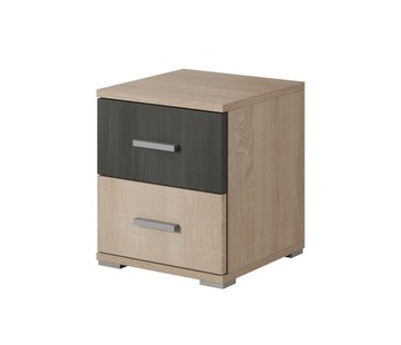 Stolik nocny WENECJA 40cm pojemny szuflady Sonoma/Sosna Czarna PRODUCENT