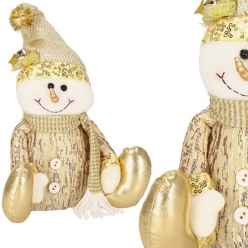 ФИГУРКА СНЕГОВИКА РОЖДЕСТВЕНСКОЕ УКРАШЕНИЕ ЗОЛОТОЙ СНЕГОВИК ОРНАМЕНТ ДЛЯ РОЖДЕСТВЕНСКОГО ПОДАРКА
